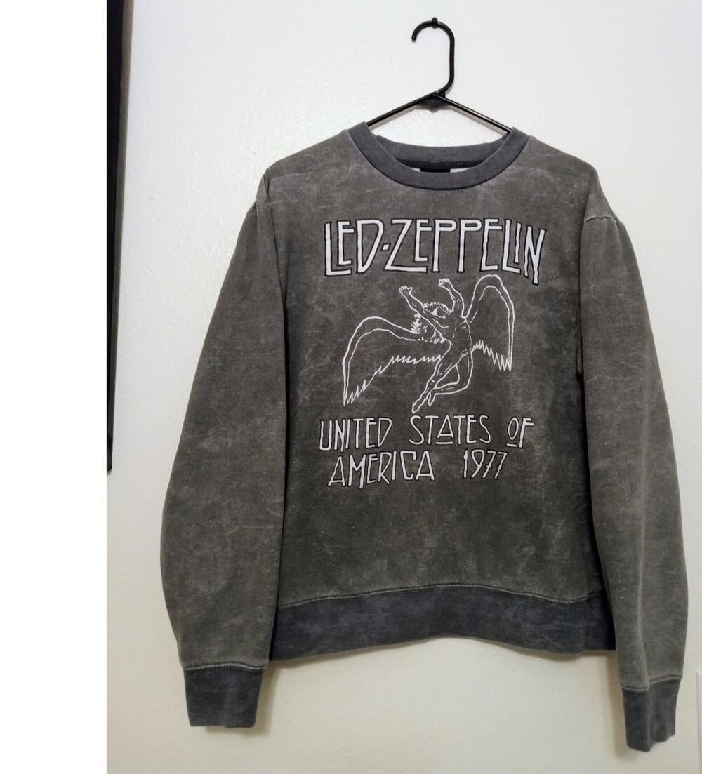 Led Zeppelin ZOSO 1977 USA Icarus Distressed Vintage Band Sweatshirt SZ Medium